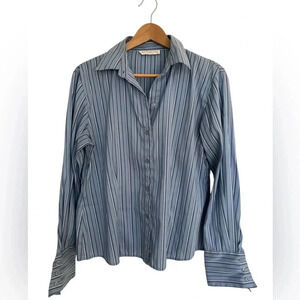 5/20$San Francisco  blue striped button down shirt
